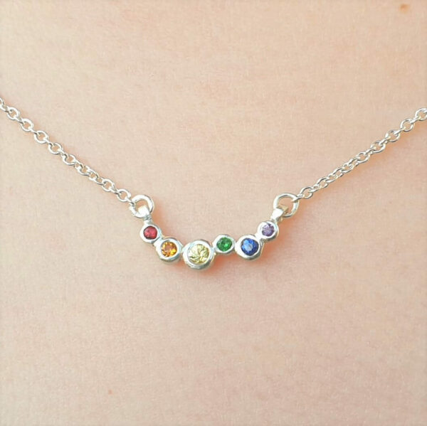 Rainbow-Dots-Charity-Necklace-Silver-Clifton-Rocks