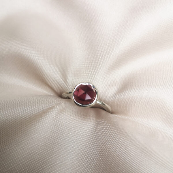 Silver Fine Ring with pink tourmaline-Anny Ching Chin Hsieh-Clifton Rocks Bristol