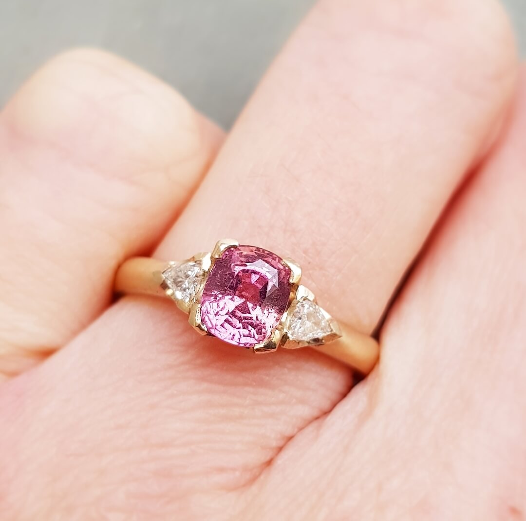 Pink-Peach-Padparadscha-Sapphire-Diamond-Engagement-Ring-Clifton-Rocks-Claw-Cups-Bristol-2