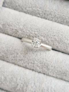 Old Cut Diamond Round Solitaire Engagement Ring