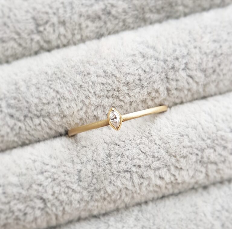 Gold Diamond Stacking Ring