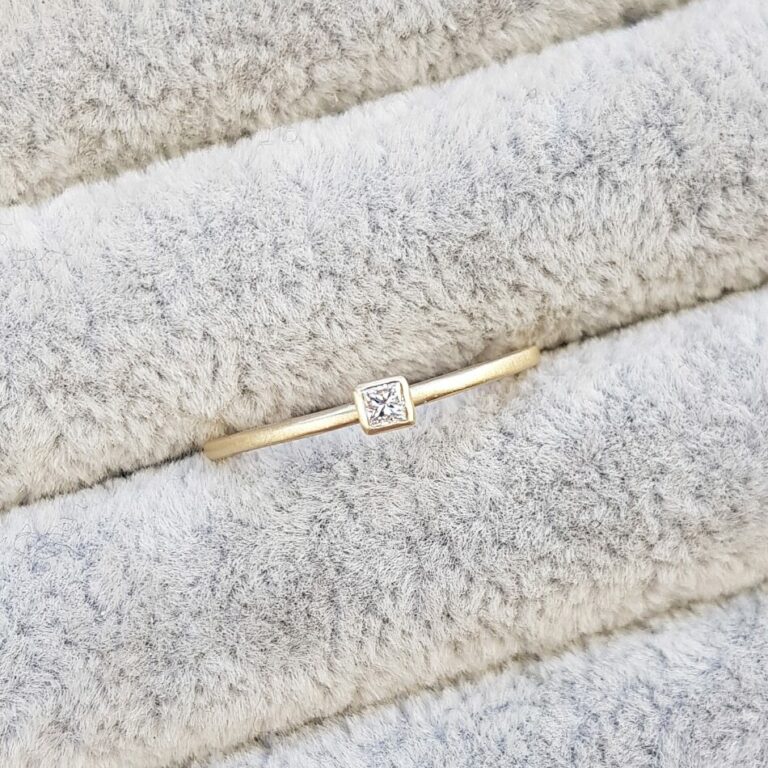 Gold Diamond Stacking Ring