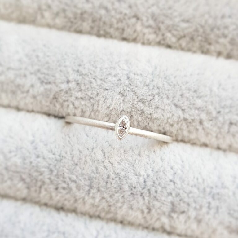 Marquise Diamond Stacking Ring