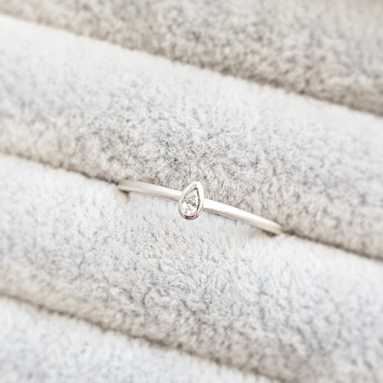 Pear Diamond Stacking Ring