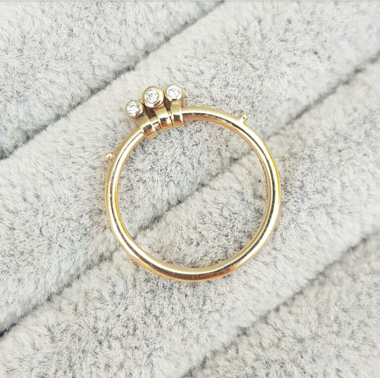 Decadence Triple Charm Diamond Ring