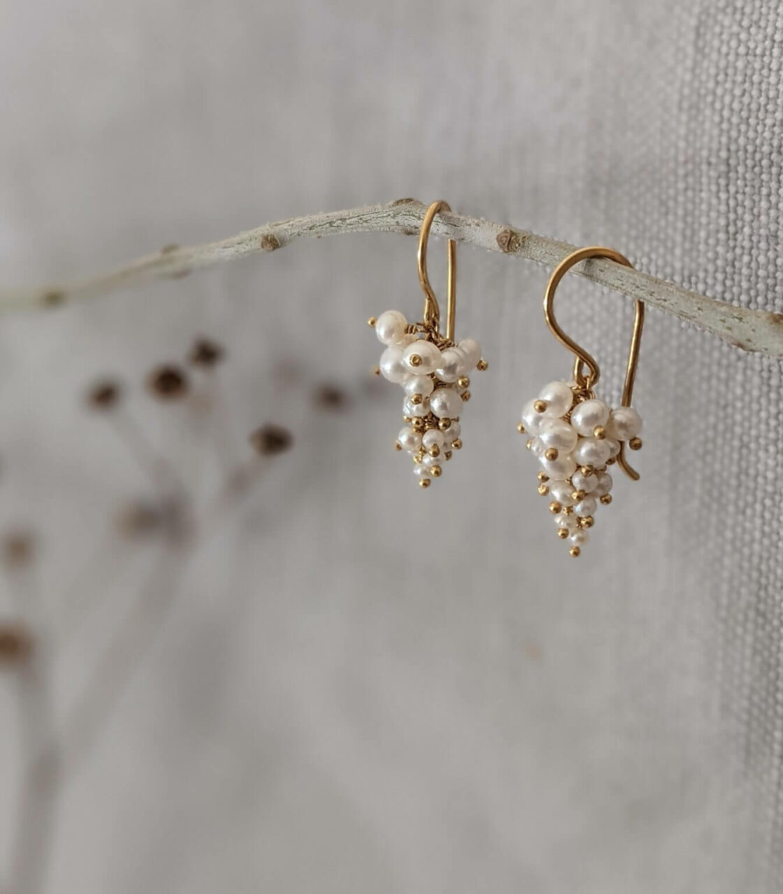 Pearl Grape Earrings