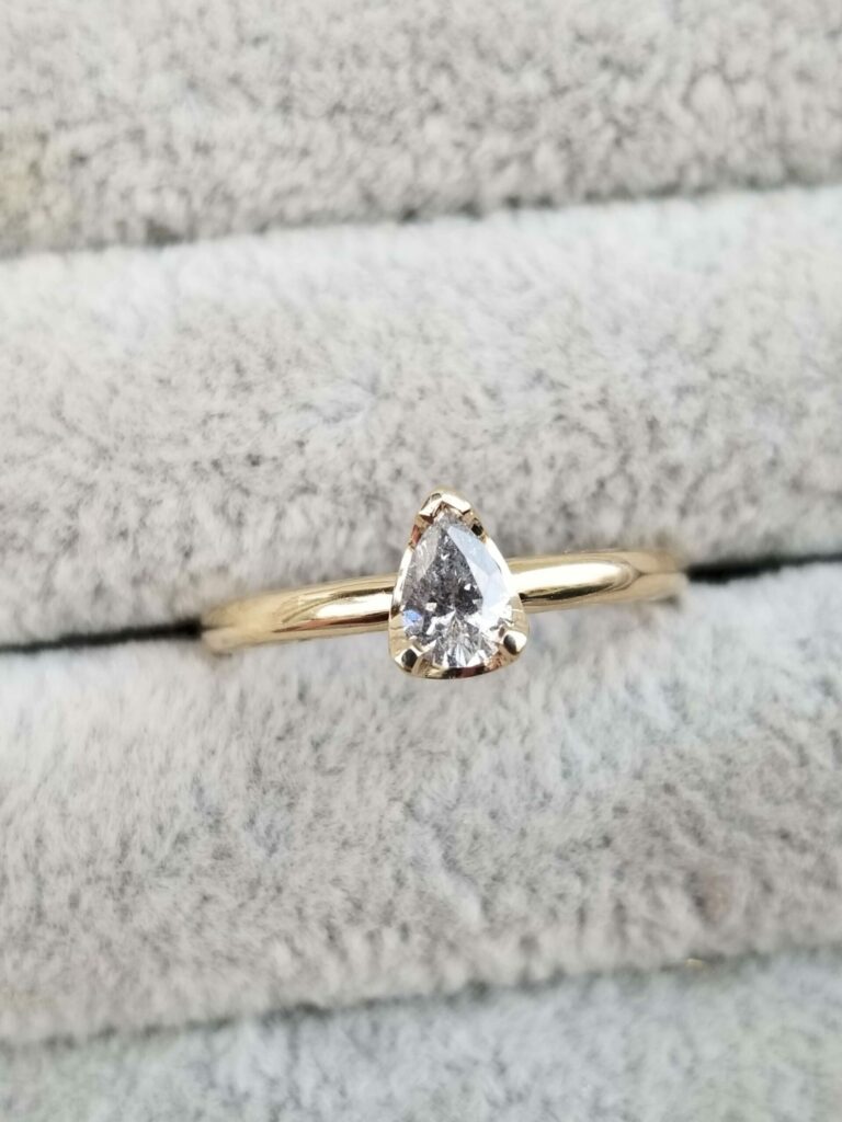 grey pear diamond