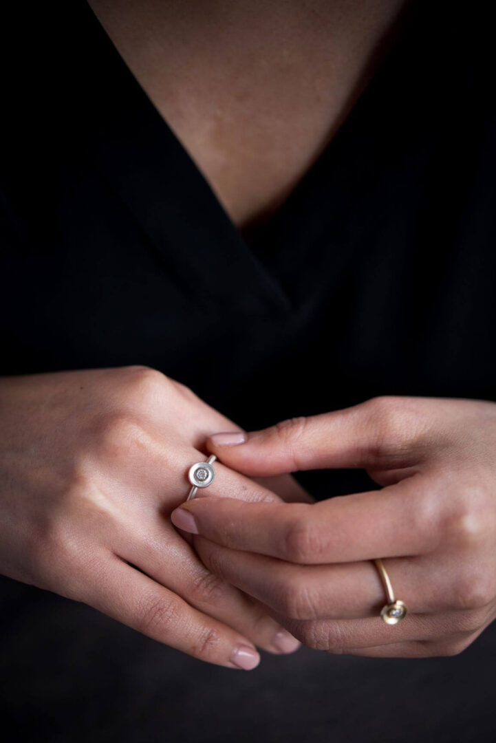 Silver dome ring sale