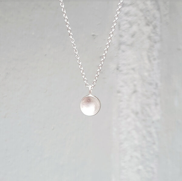 Silver Dome Necklace and Earring Gift Set