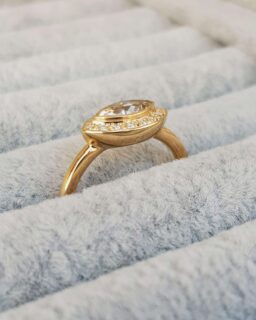 Champagne-Marquise-Diamond-Modern-Halo-Engagement-Cocktail-Ring-Clifton-Rocks