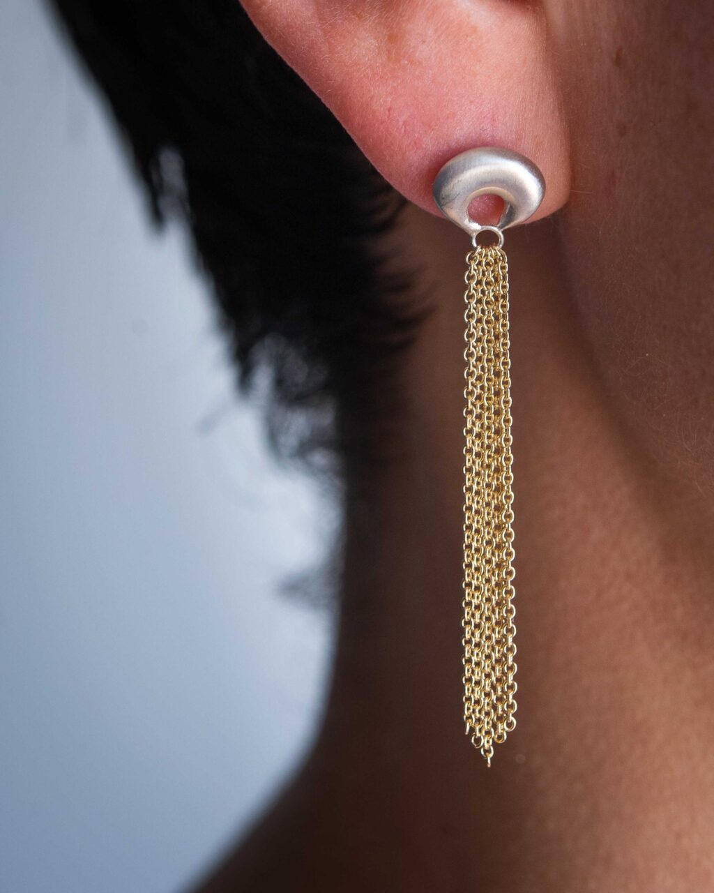 Crescent Tassel Earrings