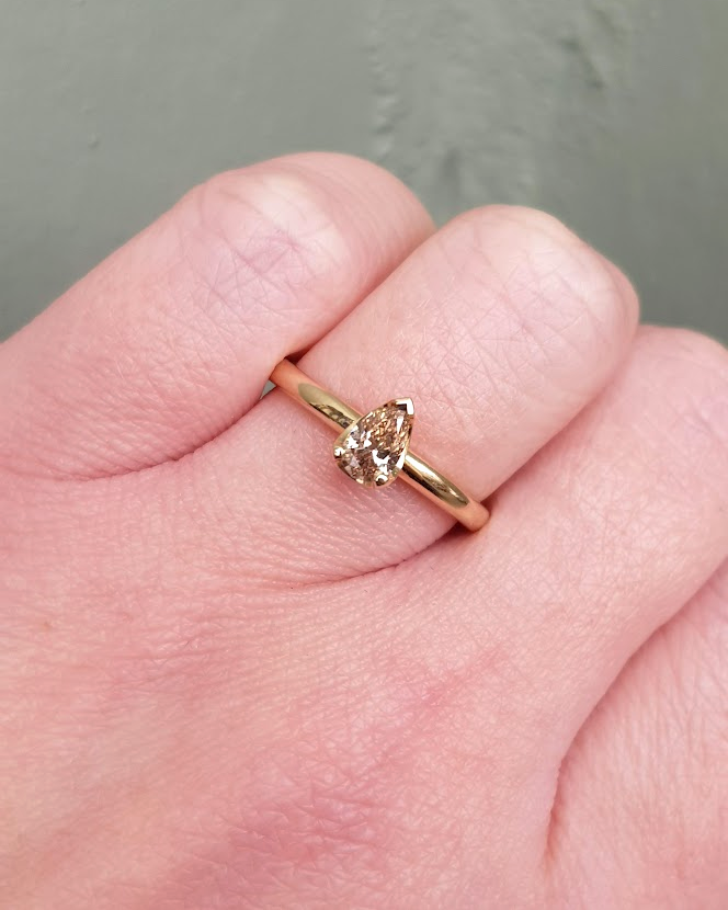 2.2 Ctw Rose Gold Pear Engagement Ring. Teardrop Ring. Pear Shaped Engagement  Ring. Solitaire Ring. Rose Gold Wedding Ring. Promise Ring. - Etsy UK
