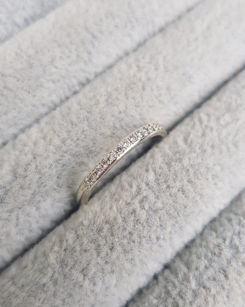 Half Eternity wedding band with Diamonds