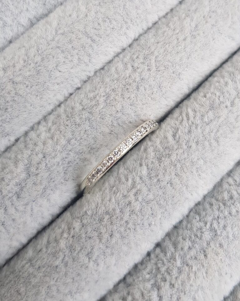 Half Eternity Wedding Band with Diamonds