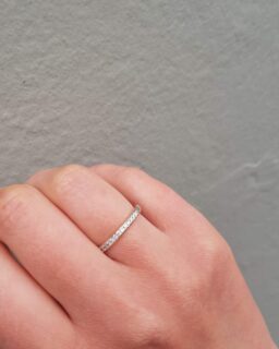 Half Eternity wedding band with Diamonds