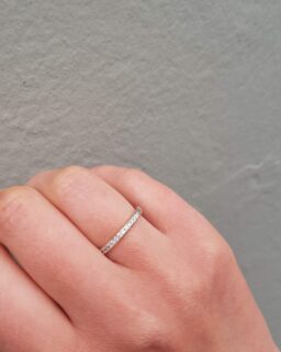 Half Eternity wedding band with Diamonds