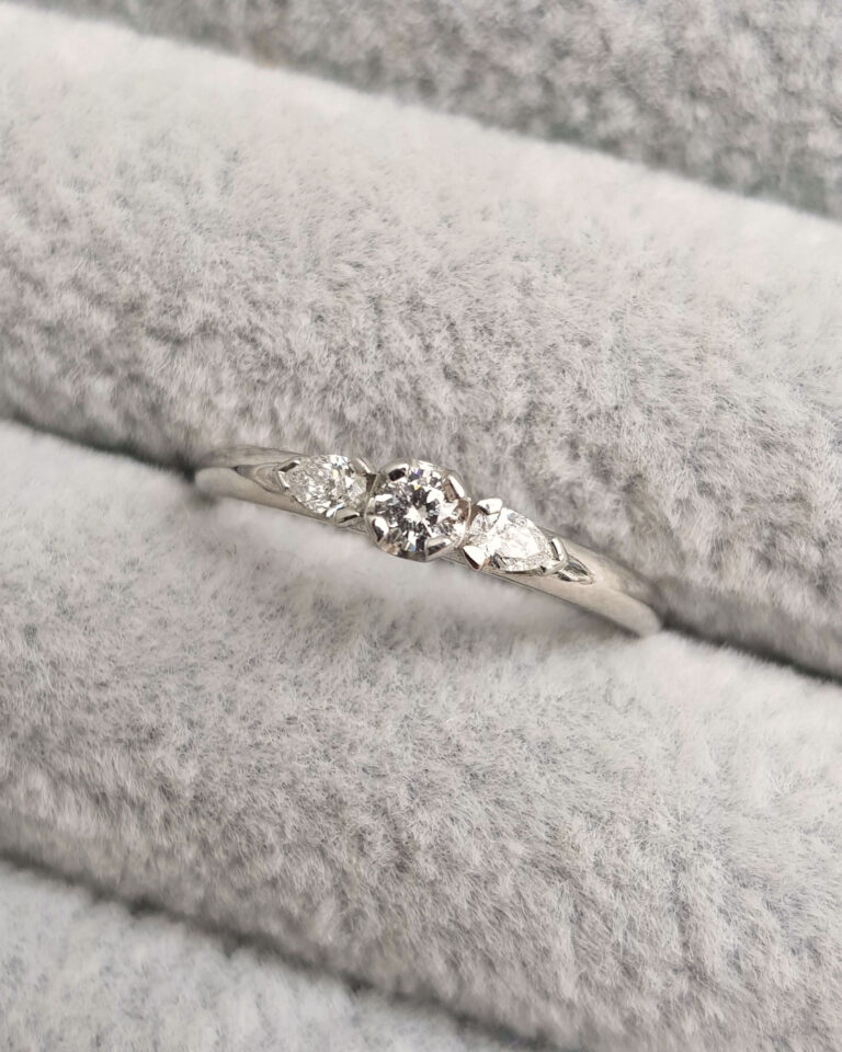 Mini Diamond Trilogy Engagement Ring