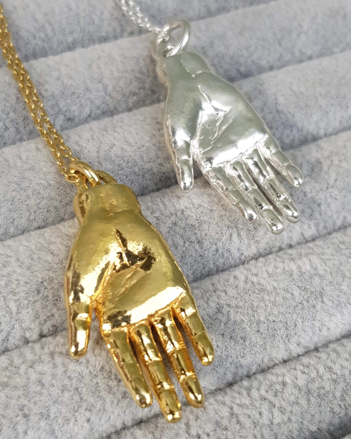 Silver Hand Necklace