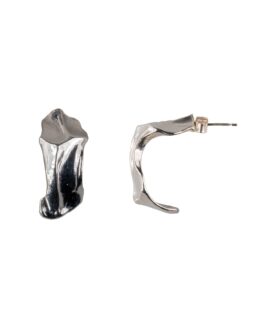 Chunky silver hoop earrings - Duxford Studios