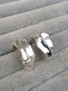 chunky sterling silver earrings - Duxford Studios