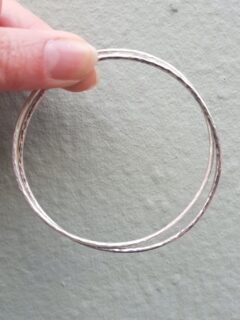 Textured-Double-Interlocking-Silver-Bangle-4-Clifton-Rocks