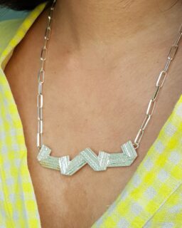 Silver Chunky Barn Texture Pendant