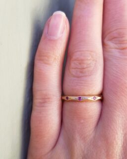 Pink Sapphire Triple Facet Ring