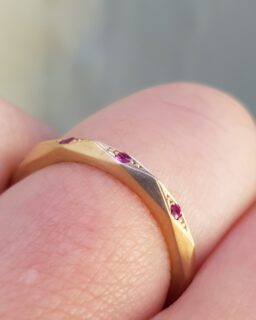 Pink Sapphire Triple Facet Ringh- Rhiannon Lewis