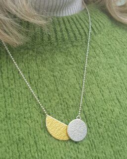 gold and silver geometric necklace - DeeLyn