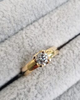 Salt and Pepper Wide Band Engagement Ring