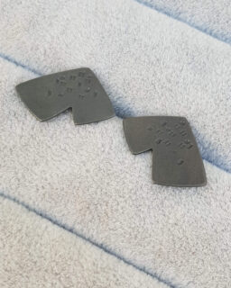 Oxidised Silver Textured Earrings