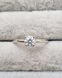 Diamond Platinum Solitaire Engagement Ring