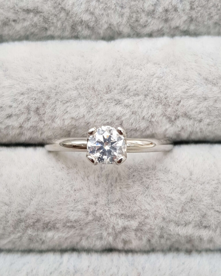 Diamond Platinum Solitaire Engagement Ring