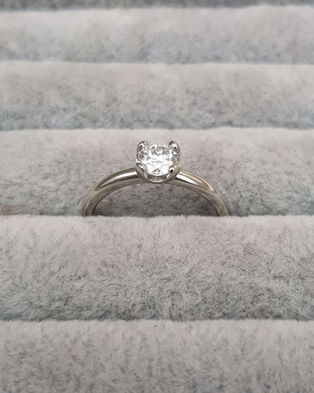 Diamond Platinum Solitaire Engagement Ring