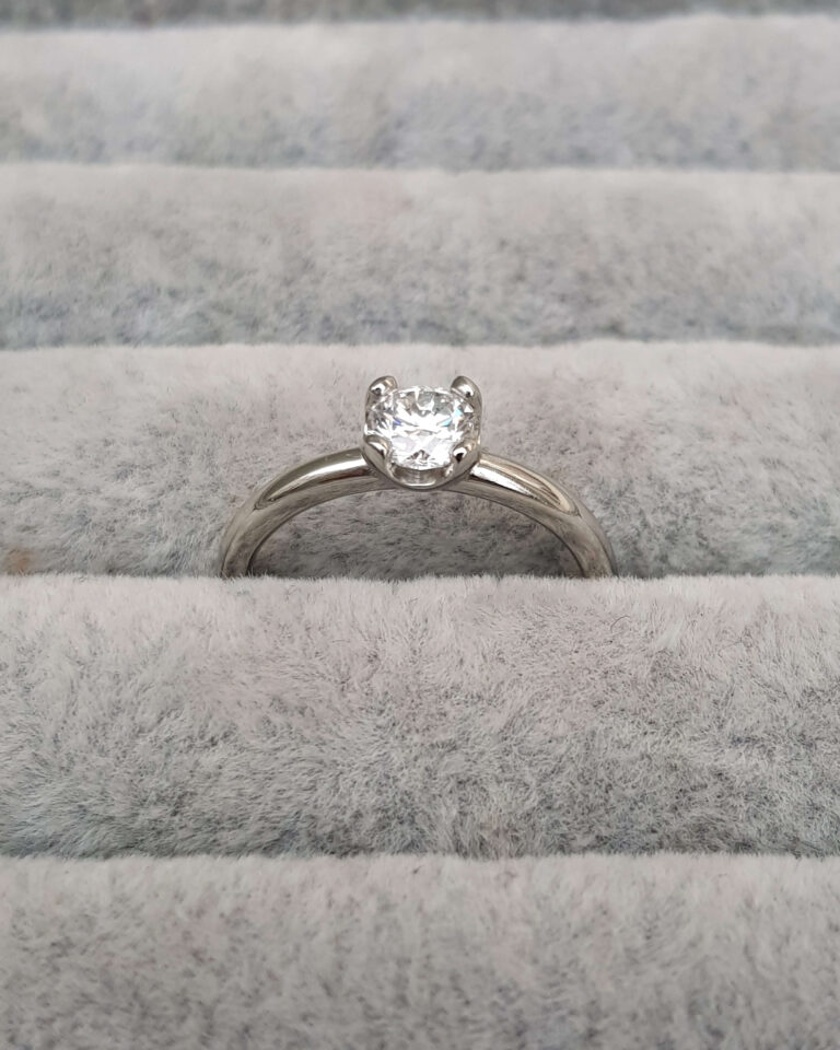 Diamond Platinum Solitaire Engagement Ring