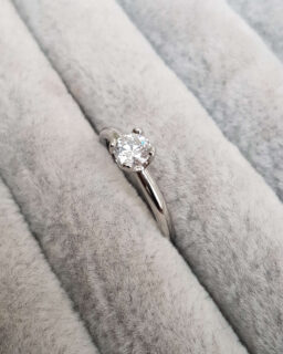 Diamond Platinum Solitaire Engagement Ring