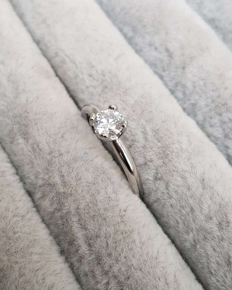 Diamond Platinum Solitaire Engagement Ring