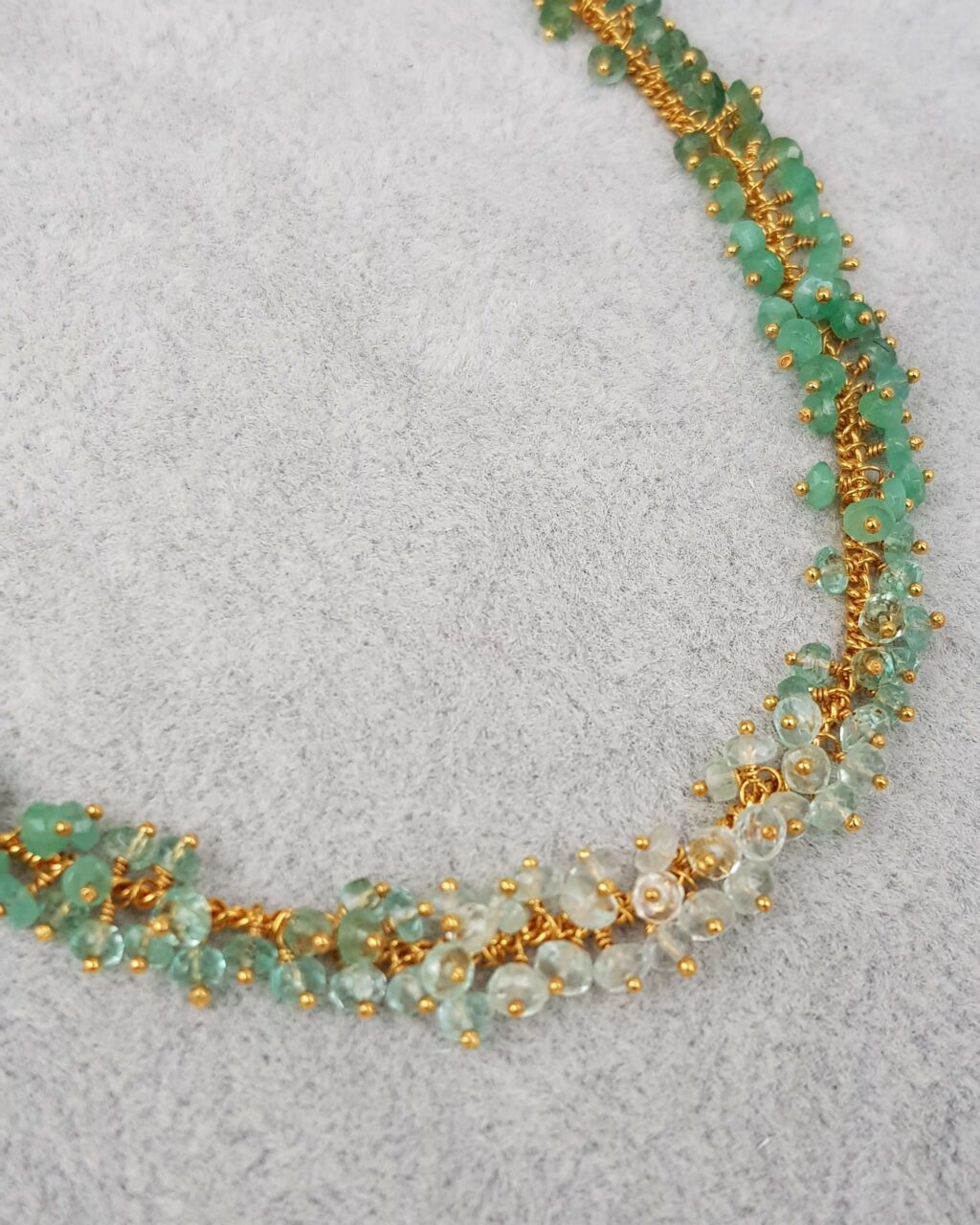 Full Row Ombré Emerald Necklace - Kate Wood