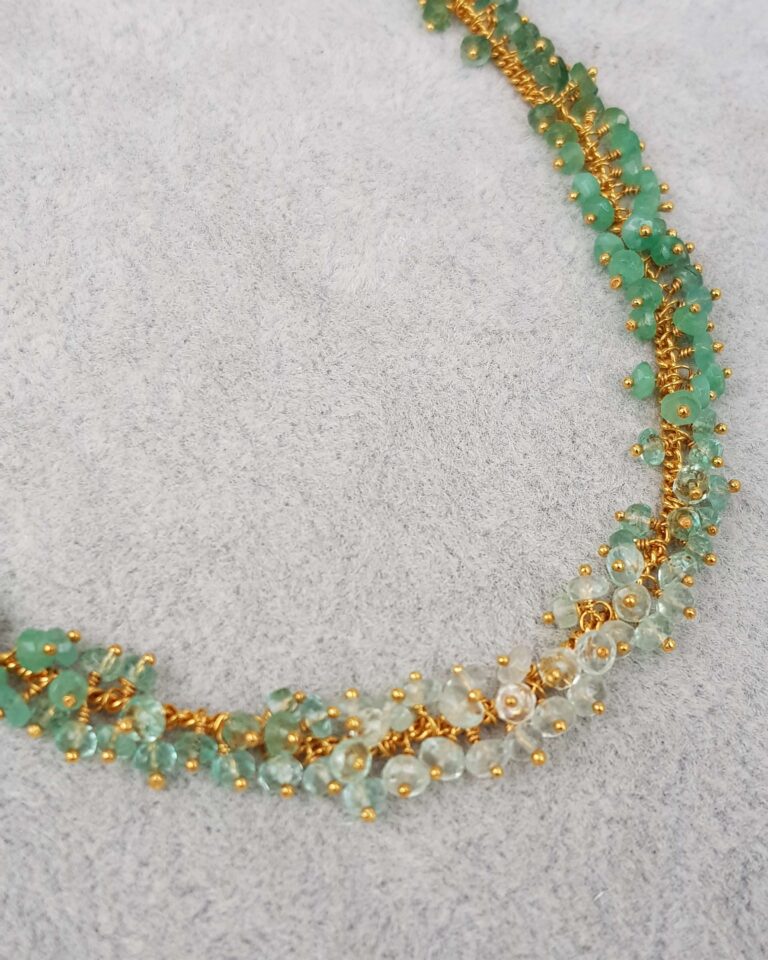 Full Row Ombré Emerald Necklace - Kate Wood
