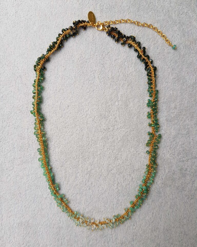 Full Row Ombré Emerald Necklace - Kate Wood