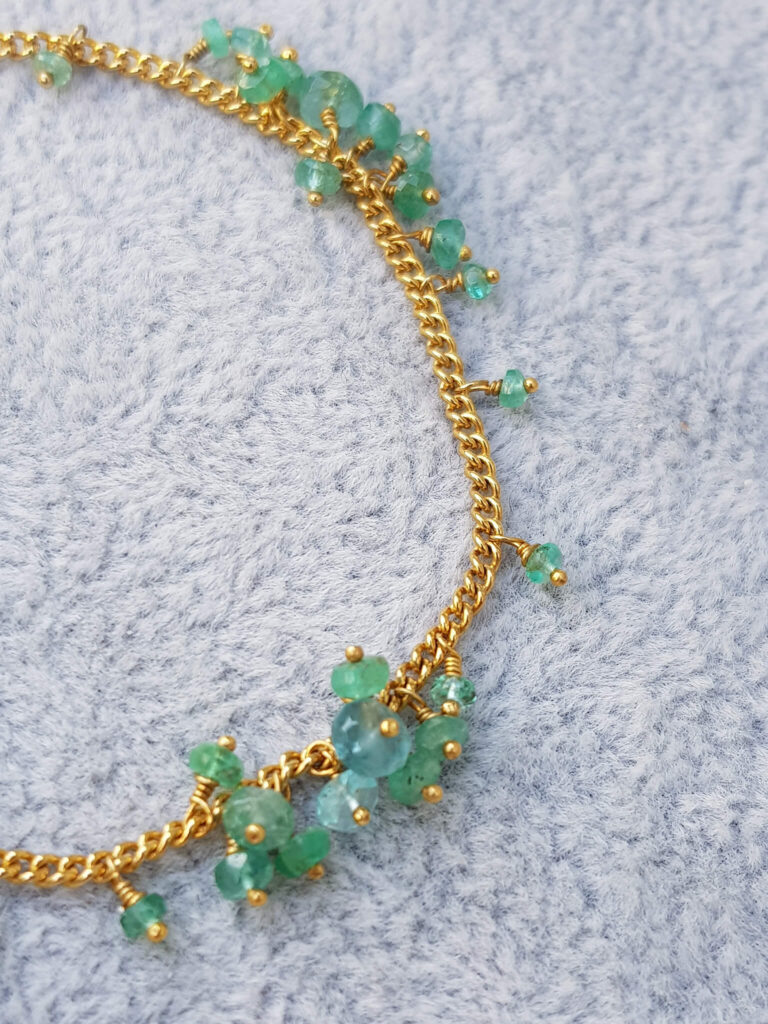 Scattered Row Emerald Bracelet - Kate Wood