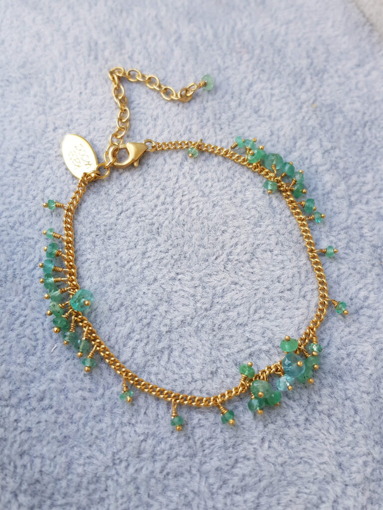 Scattered Row Emerald Bracelet - Kate Wood