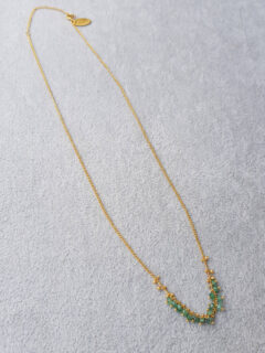 pinned row emerald necklace - Kate Wood