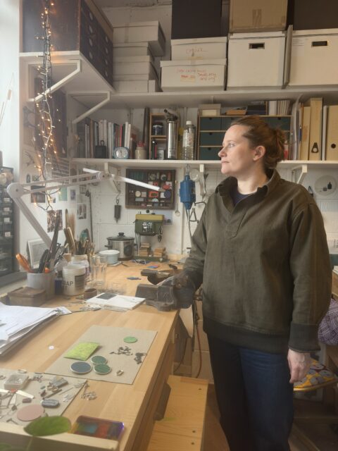 Emily in her studio