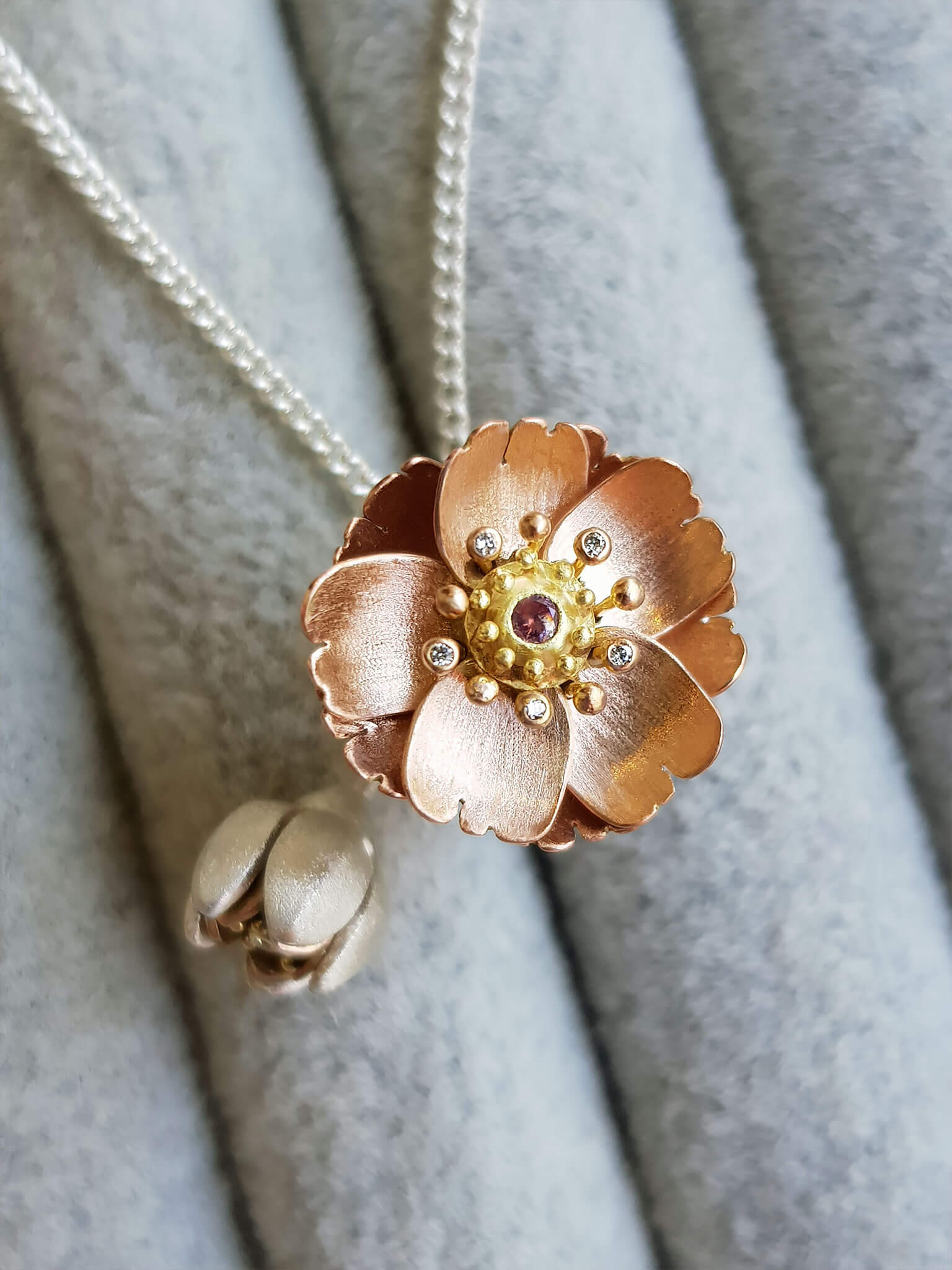 Kinetic Cherry Blossom Locket - Victoria Walker - VW05 Kinetic Locket - Victoria Walker