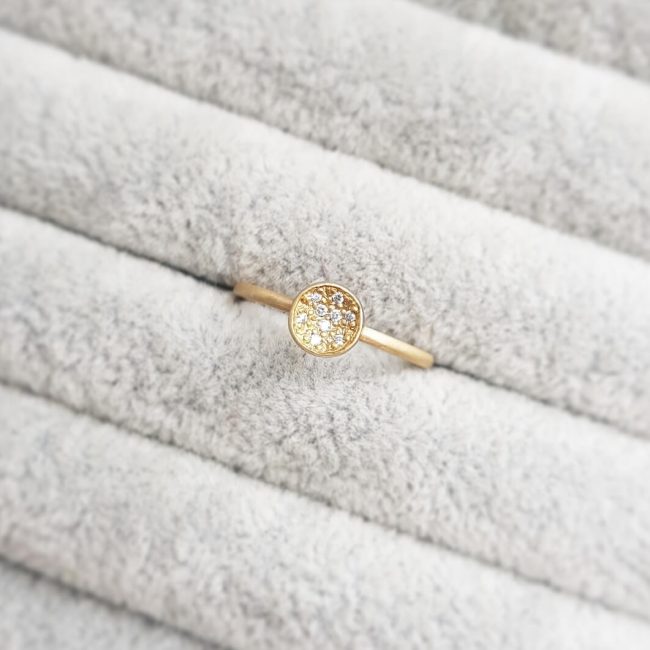 Pavé Diamond Gold Ring