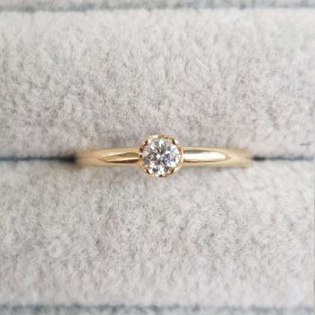 9ct Gold Diamond Solitaire Engagement Ring - Clare Chandler - CCG320
