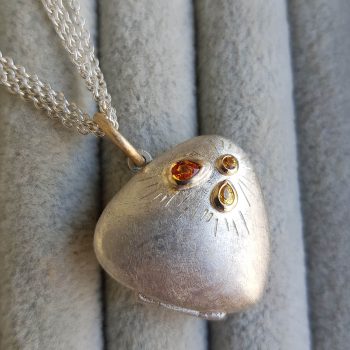 Sapphire Heart Locket - Clare Chandler -CCLocket
