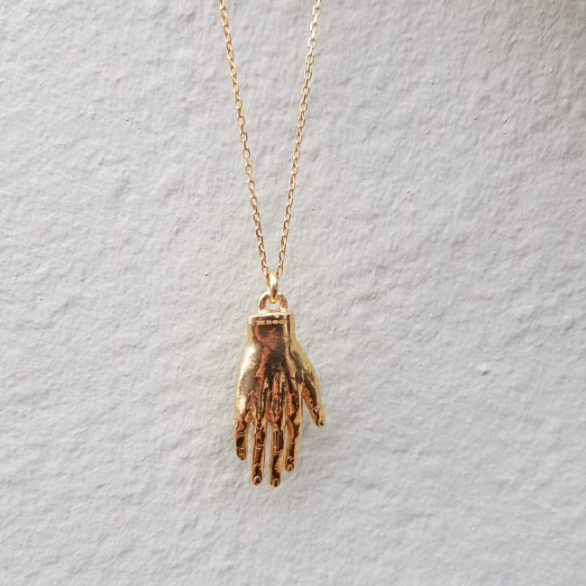 Gold Hand Necklace