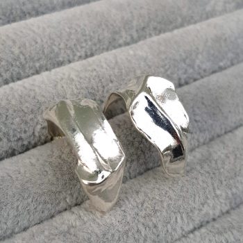 chunky sterling silver earrings - Duxford Studios